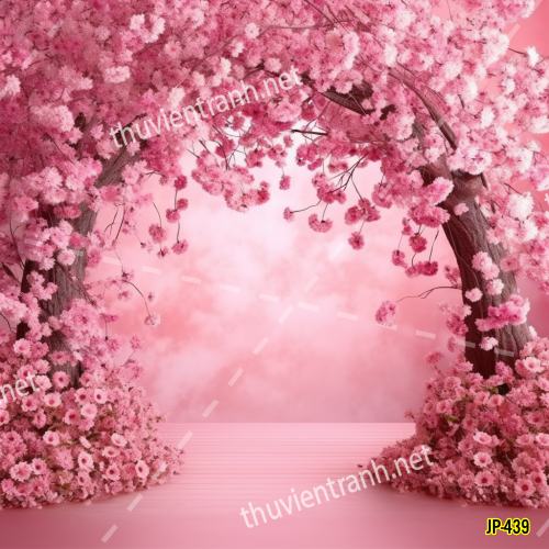 Tranh dán tường hoa anh đào-JP-439 - Tranh tường chất lượng cao